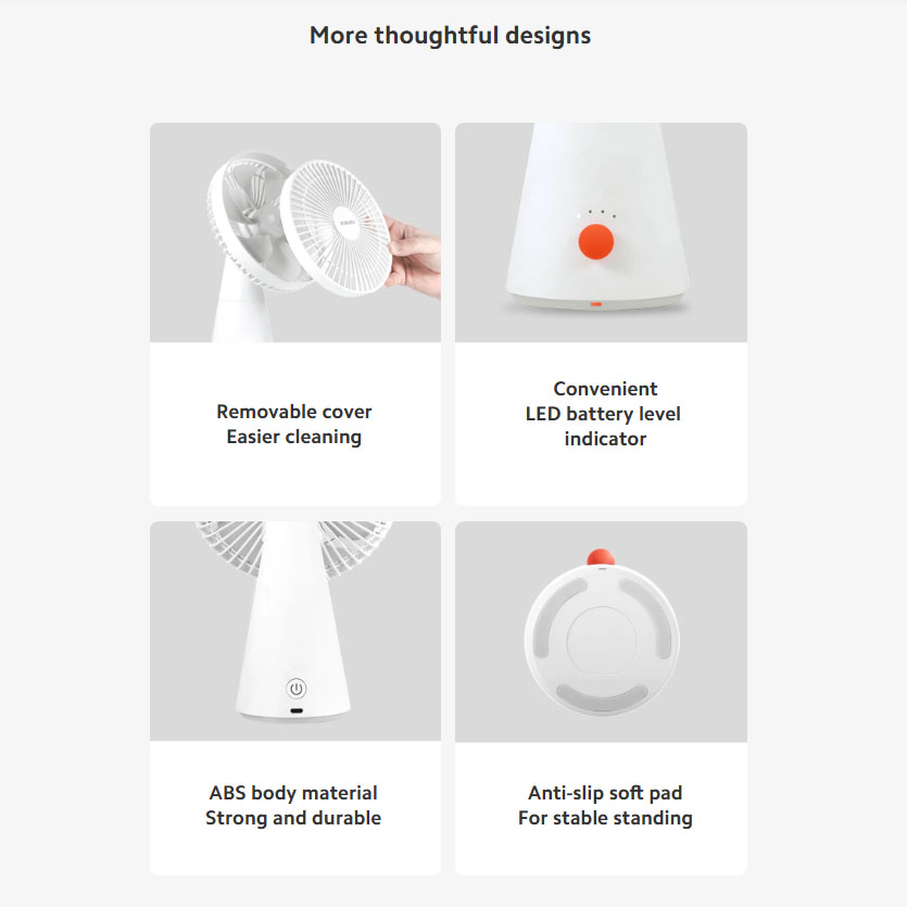 پنکه Xiaomi Mini Fan با گردش 90 درجه